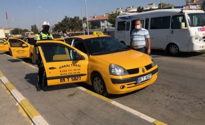 Çine’de ticari taksiler denetlendi