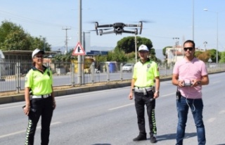 Çine’de Drone ile Yol Kontrolü Yaptılar